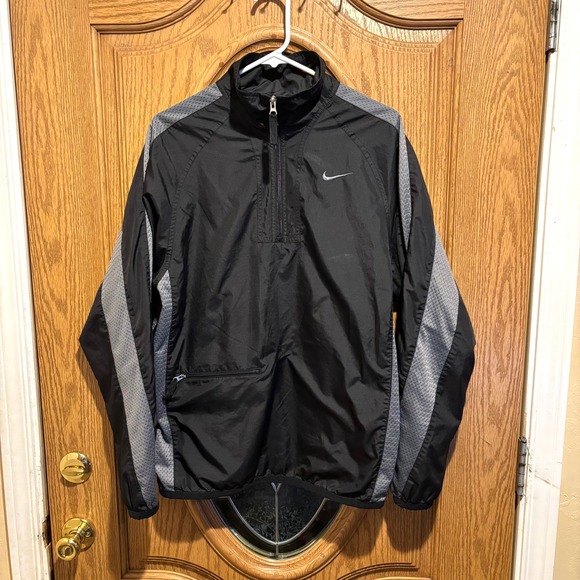 Nike Other - Nike Men's Black Gray Pullover Windbreaker Jacket Medium Athletic Lightweight